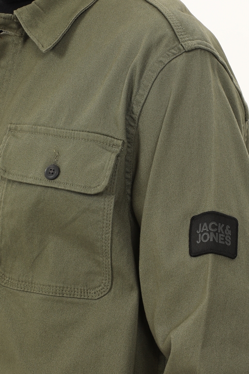 JACK & JONES-Ανδρικό jacket overshirt JACK & JONES 12213386 JCOBEN CLASSIC STRETCH πράσινο